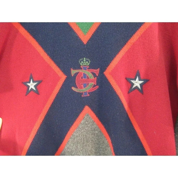 Iceberg Wool Sweater  Mens Multi Color 90s - Picture 3 of 8